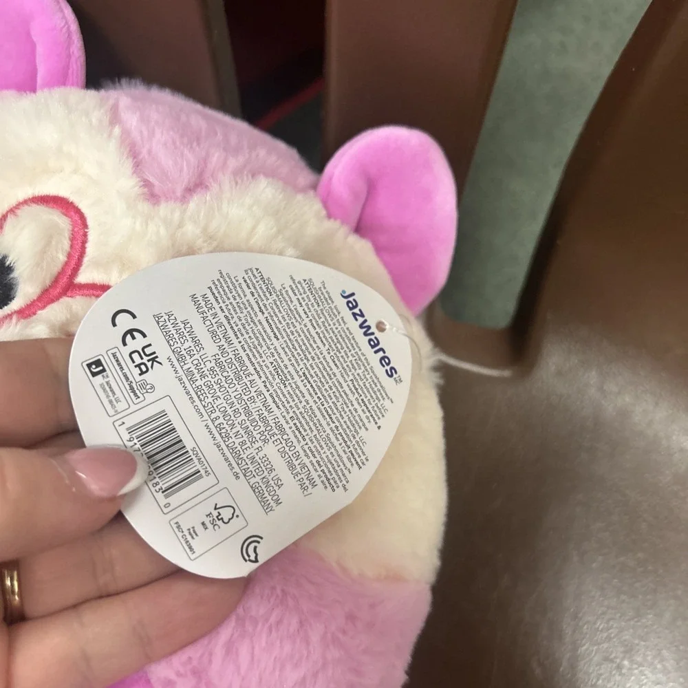 Squishmallows  FuzzAMallow Official Chambless the Pink Opossum  8